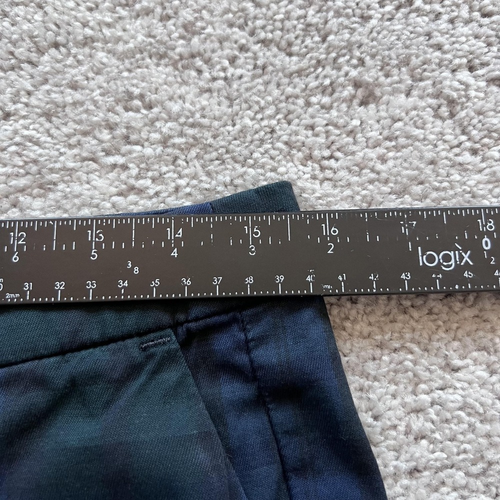 Frank & Eileen Wicklow Chino Plaid Pants Womens 8 Green Stretch Made In USA - Picture 11 of 16